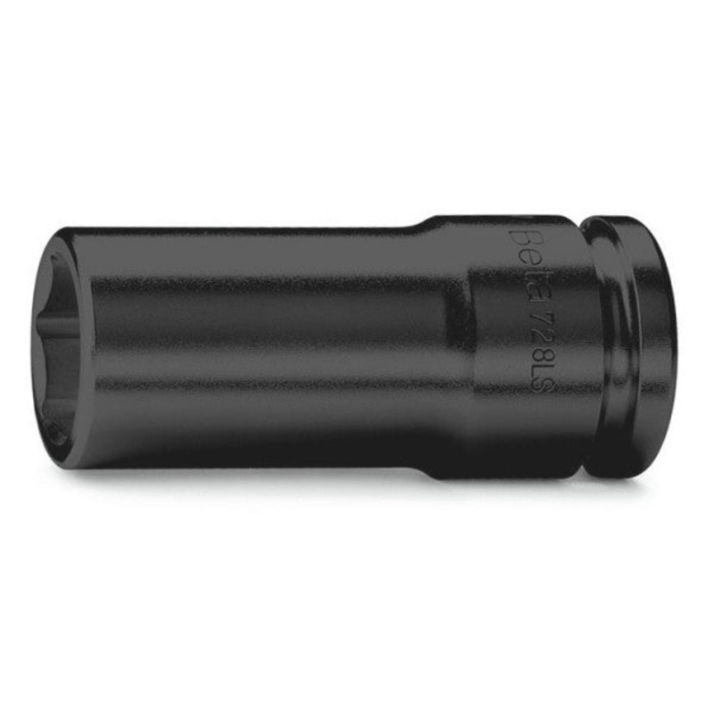 Beta Tools (Article# 728LS 19) 19mm Long Slim 3/4 in Drive Impact Socket, Black Phosphate – BT 7280519