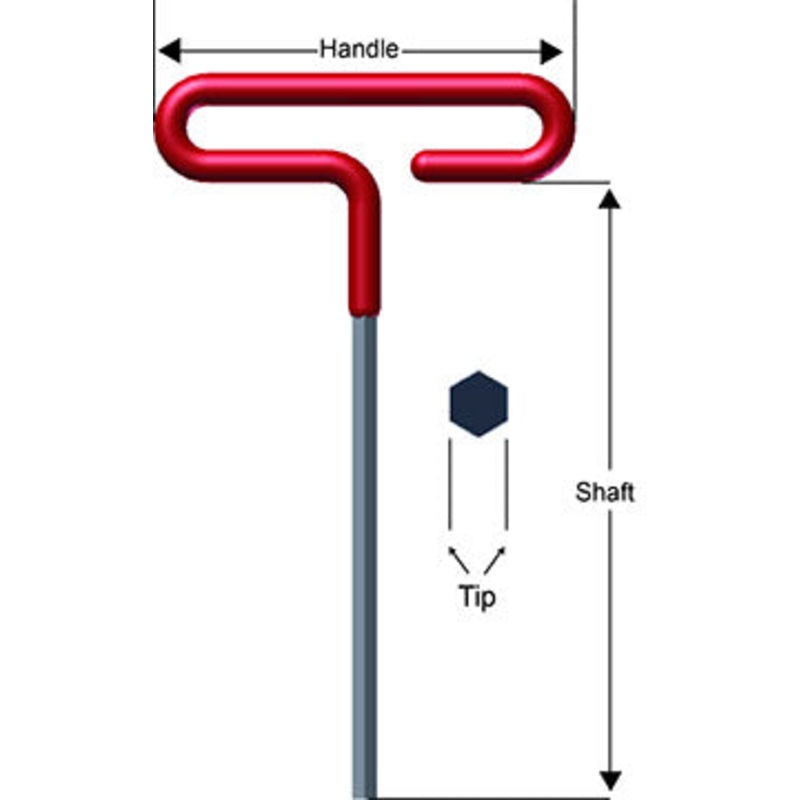 Eklind Cushion Grip Hexagon T-Key 3/8 in – EK 51924 Hexagon T-Key