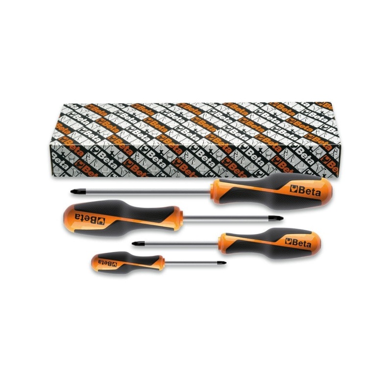 Beta Tools (Article# 1262/S4) Set of 4 Phillips Screwdrivers No. 0 to No. 3 – BT 12620304
