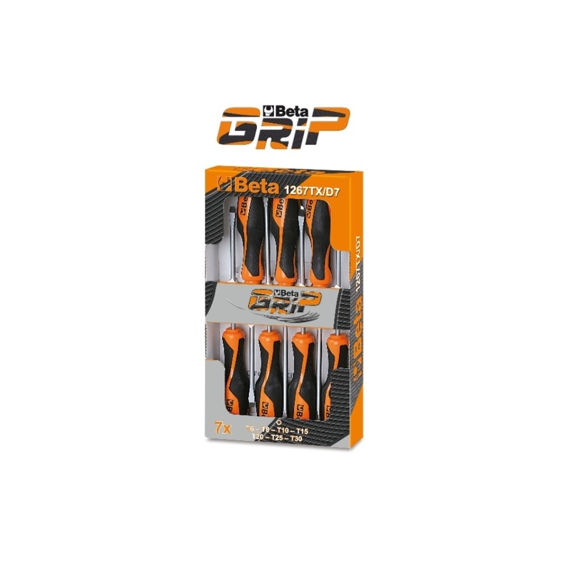 Beta Tools (Article# 1267TX/D7) Set of 7 Drivers for Torx Head Screws, with Ergonomic Handles – BT 12670307