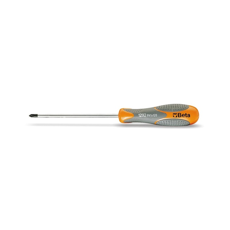Beta Tools (Article# 1292 4.5X120) 4.5 x 120mm Screwdriver for Cross Head Phillips Screws – BT 12920012