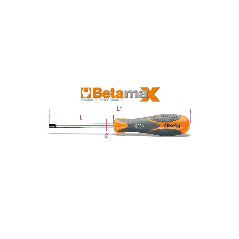 Beta Tools (Article# 1293ES 4) 4mm Hexagon Driver with Ergonomic Handle – BT 12930004