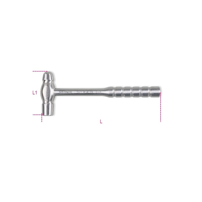 Beta Tools (Article# 1377INOX 230) 8 oz Ball Pein Hammer, INOX Stainless Steel, OAL 220mm – BT 13770623