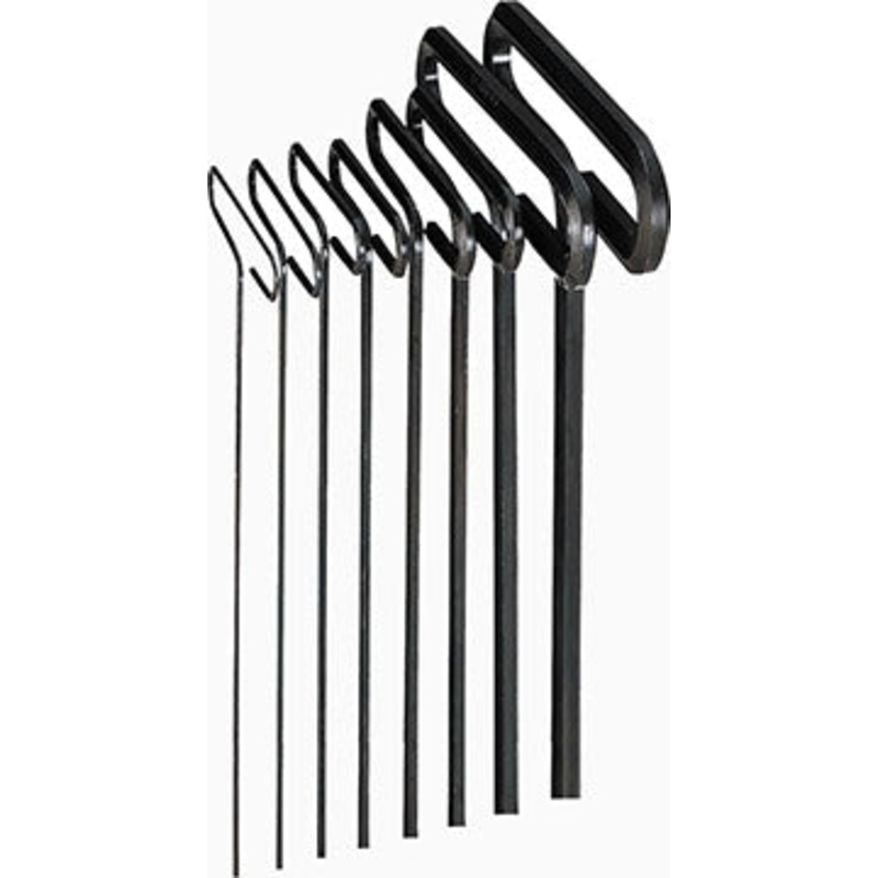 Eklind Set of 8 Extra Long Standard Grip Hexagon T-Key with Pouch – EK 35198 Hexagon T-Key Set