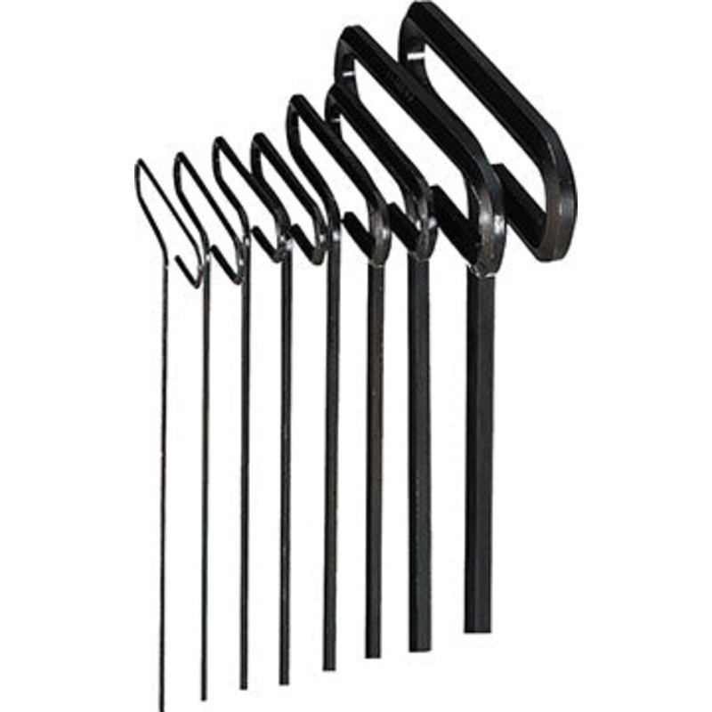 Eklind Set of 8 Long Standard Grip Hexagon T-Key with Pouch – EK 33168 Hexagon T-Key Set