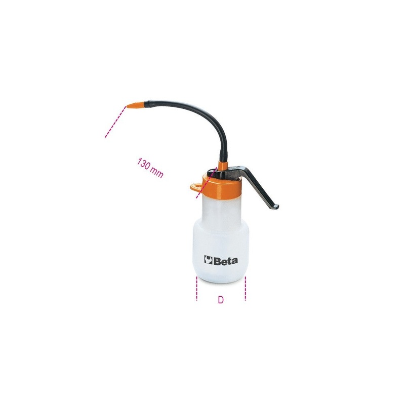 Beta Tools (Article# 1754 150) Plastic Pressure Oil Can Flexible Spout, 150 cc – BT 17540015
