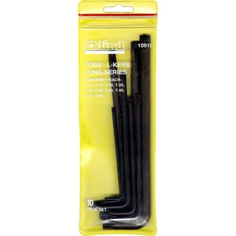 Eklind Set of 10 Long Torx L-Key with Pouch – EK 10910 Torx L-Key Set