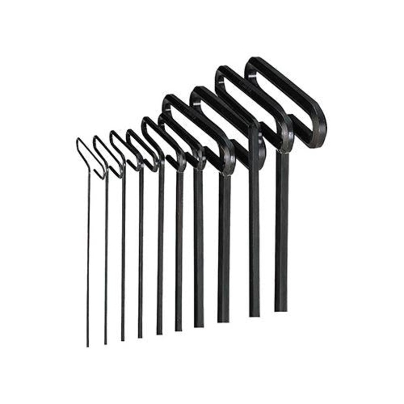 Eklind Set of 10 Standard Grip Hexagon T-Key 3/32 – 3/8 in with Pouch – EK 33610 Hexagon T-Key Set