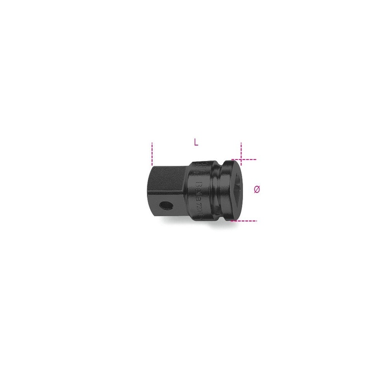 Beta Tools (Article# 710/16) Impact Adapter, 3/8 in Female and 1/2 in Male Drive – BT 7100810