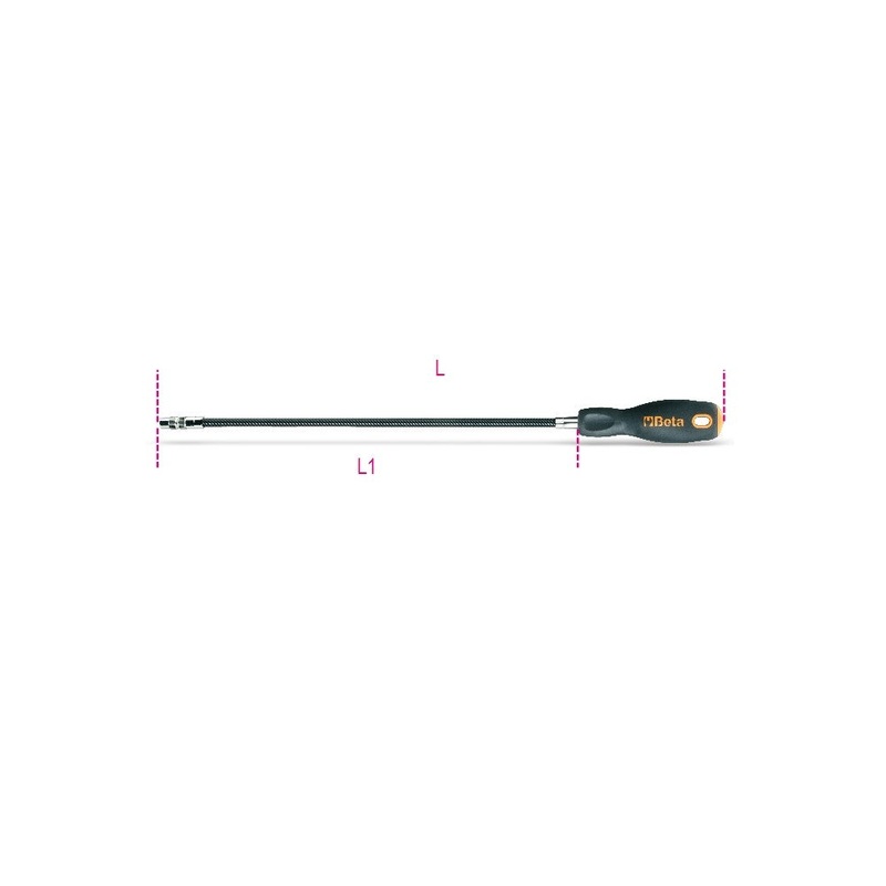 Beta Tools (Article# 897L) Flexible Shaft 1/4 in Bit Holder with Handle, Long Model – BT 8970015