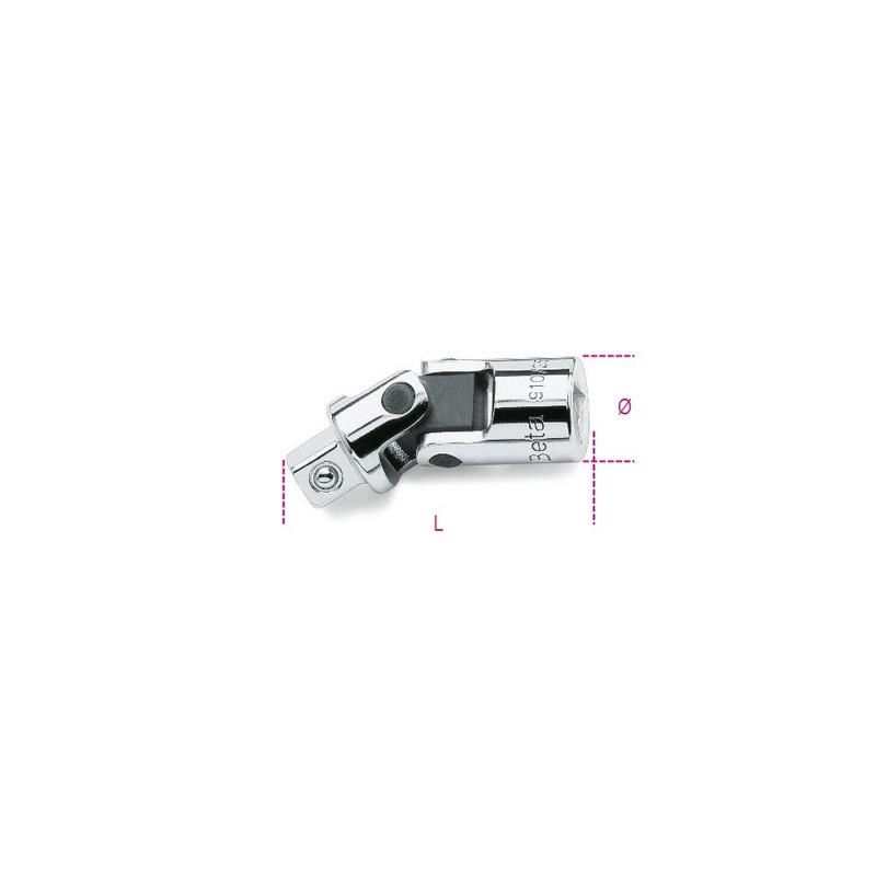 Beta Tools (Article# 910/25) Universal Joint, 3/8 in Drive, Chrome-Plated – BT 9100830