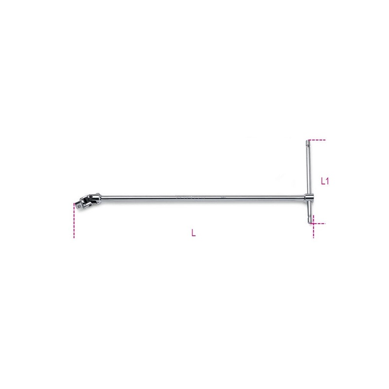 Beta Tools (Article# 910/40) 3/8 in Swivel Drive T-Handle, Chrome-Plated – BT 9100850