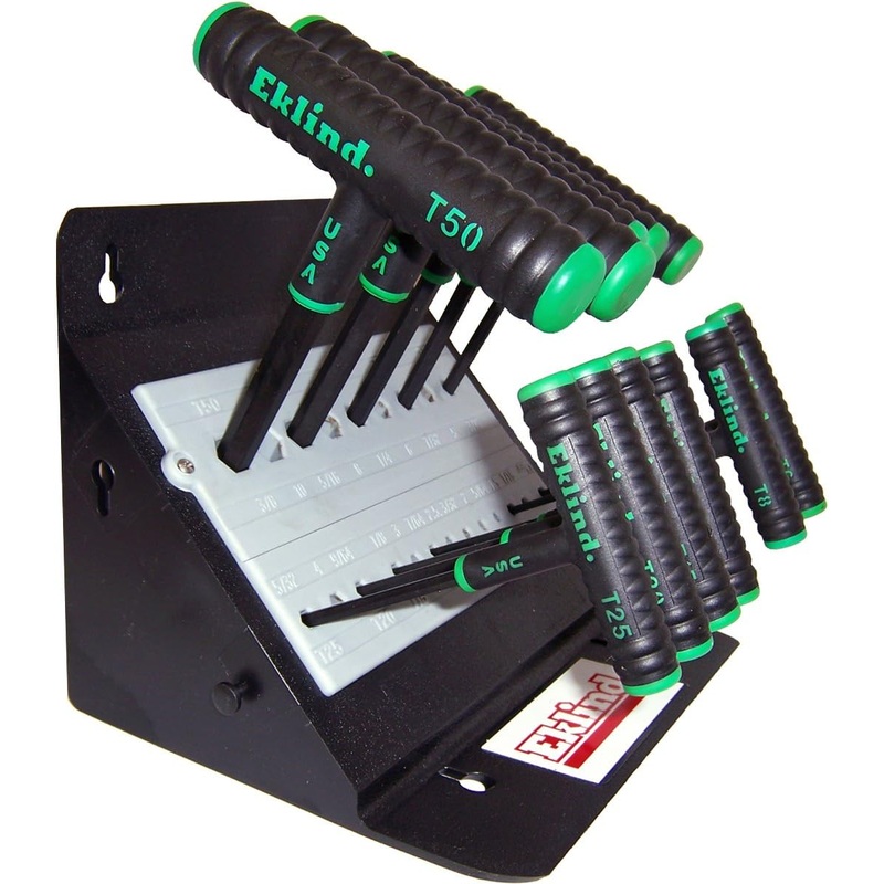 Eklind Set of 11 Power-T Hexagon Key with T-Handle T6 – T50 and Stand – EK 68692 Hexagon Key Set