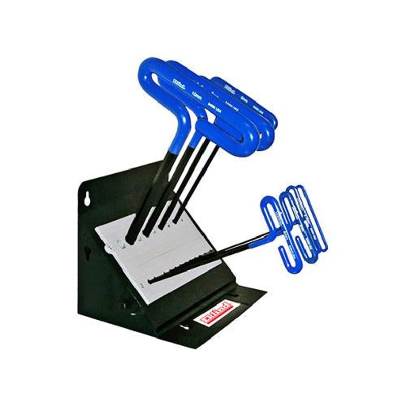 Eklind Set of 8 Cushion Grip Hexagon T-Key 2 – 10mm with Stand – EK 56198 Hexagon T-Key Set