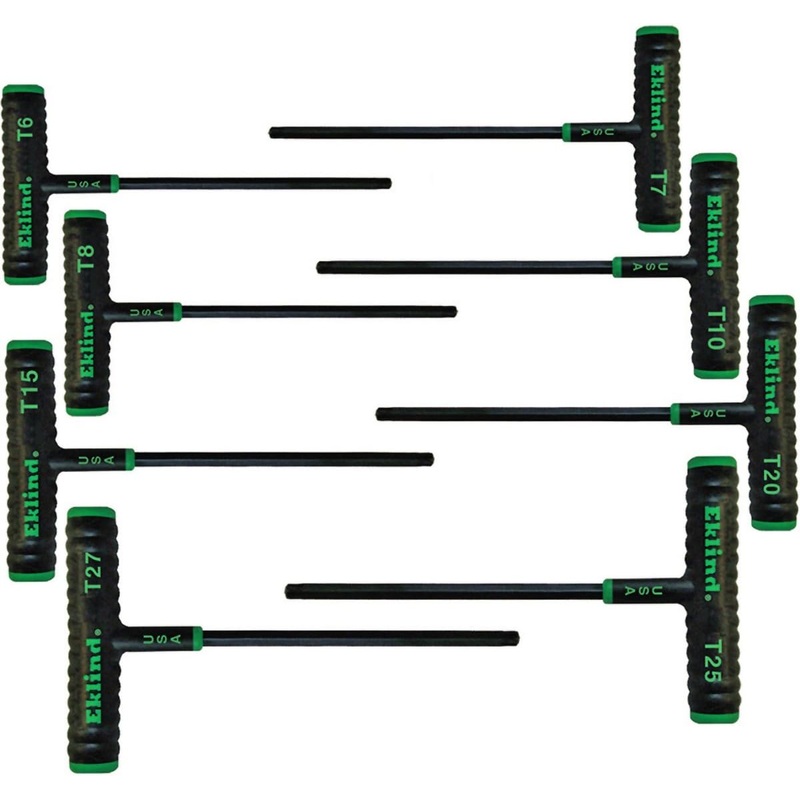 Eklind Set of 8 Power-T Hexagon Key with T-Handle T6 – T25 and Pouch – EK 68689 Hexagon Key Set