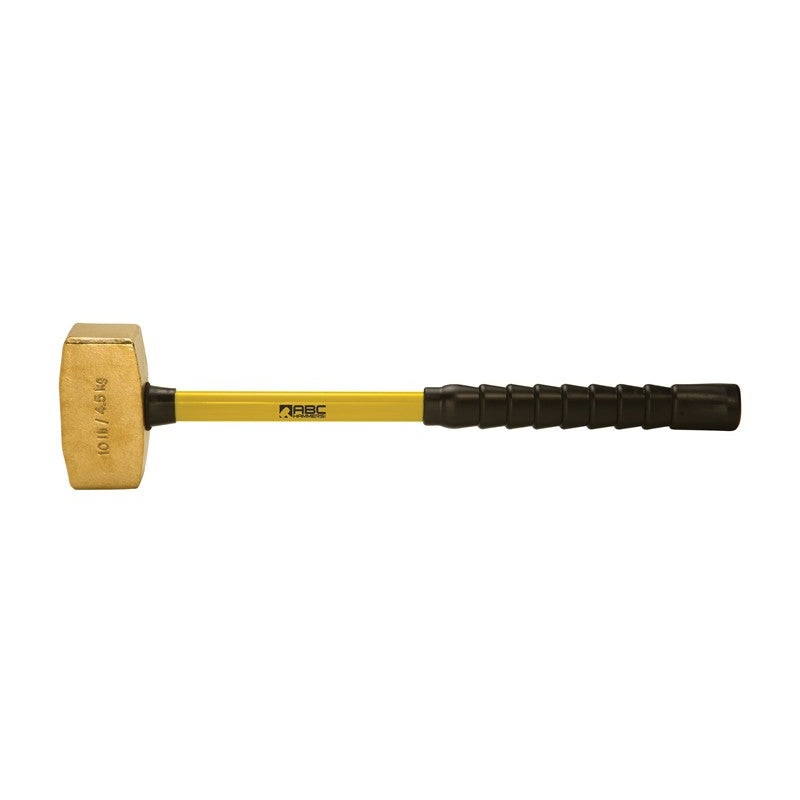 ABC Hammers 10 lbs Brass Hammer with 24 in Fiberglass Handle – ABC ABC10BFBS