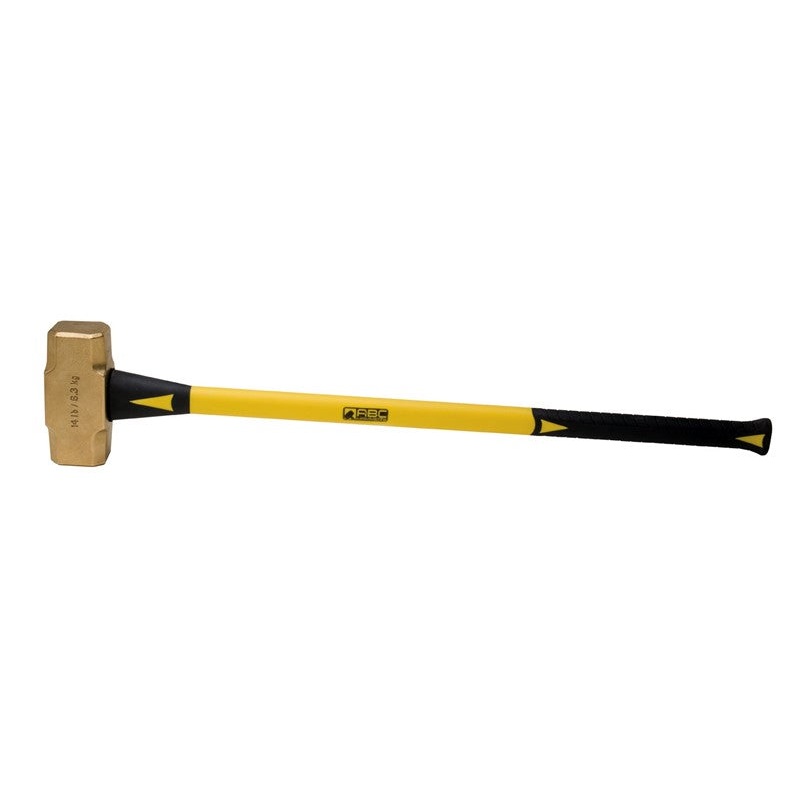ABC Hammers 14 lbs Brass Hammer with 33 in Fiberglass Handle – ABC ABC14BF