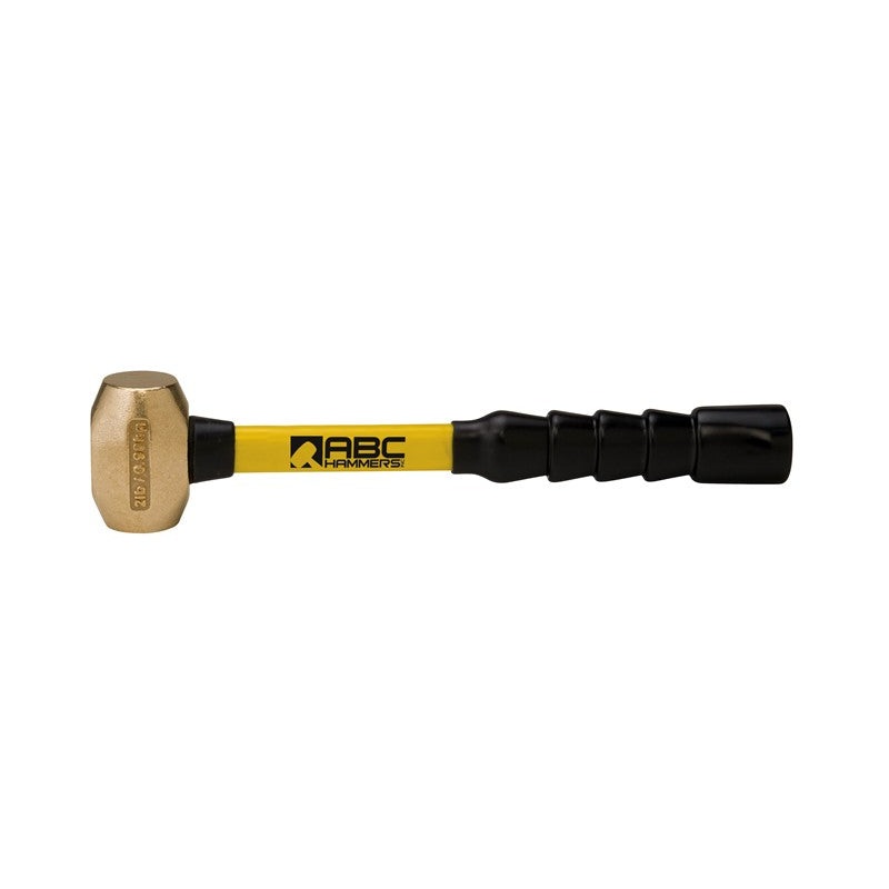 ABC Hammers 2 lbs Brass Hammer with 12 in Fiberglass Handle – ABC ABC2BFB