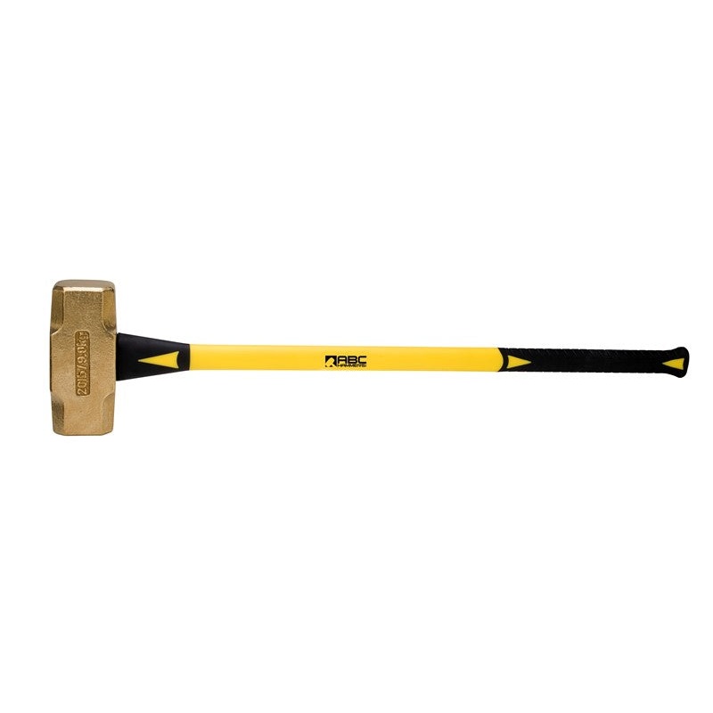 ABC Hammers 20 lbs Brass Hammer with 33 in Fiberglass Handle – ABC ABC20BF