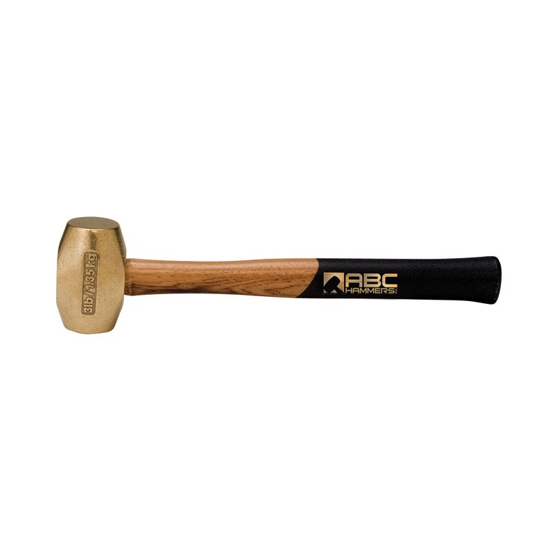 ABC Hammers 3 lbs Brass Hammer with 12.5 in Wood Handle – ABC ABC3BW