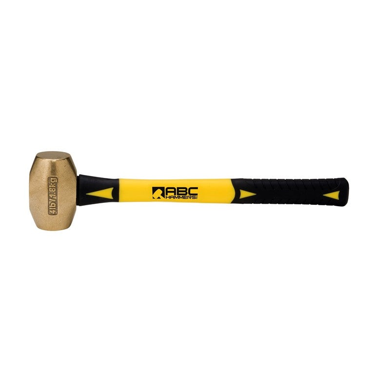 ABC Hammers 4 lbs Brass Hammer with 14 in Fiberglass Handle – ABC ABC4BF