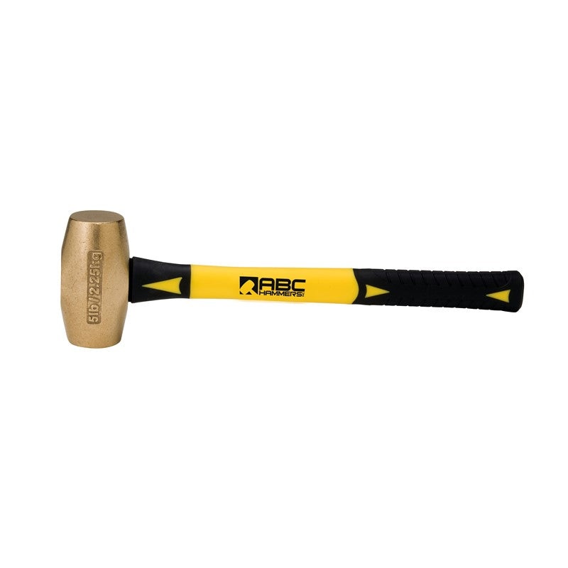 ABC Hammers 5 lbs Brass Hammer with 14 in Fiberglass Handle – ABC ABC5BF
