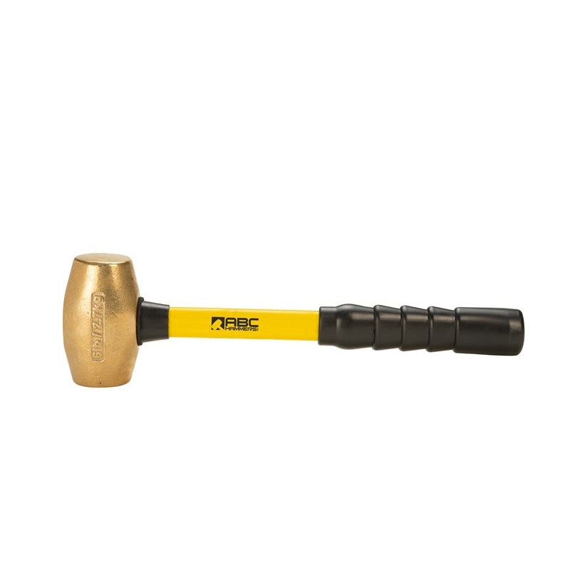 ABC Hammers 6 lbs Brass Hammer with 16 in Fiberglass Handle – ABC ABC6BFB