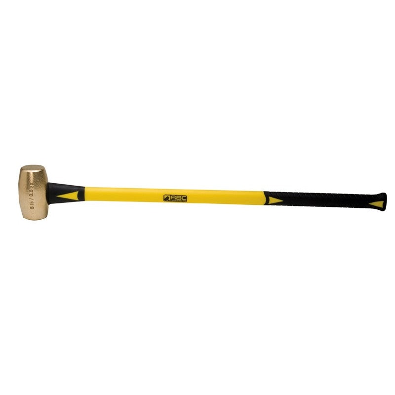 ABC Hammers 8 lbs Brass Hammer with 33 in Fiberglass Handle – ABC ABC8BF
