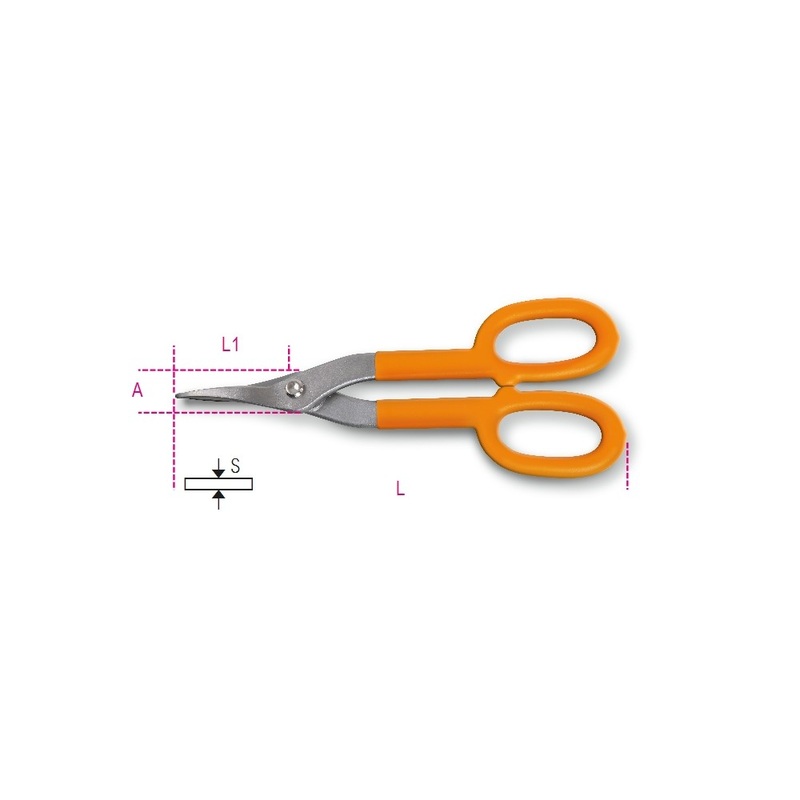Beta Tools (Article# 1114 250) Tin Snips Straight Narrow Blades – BT 11140265