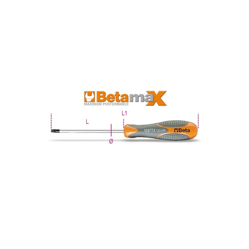 Beta Tools (Article# 1297TX 06) T06 Driver for Torx Head Screws with Ergonomic Handle – BT 12970006