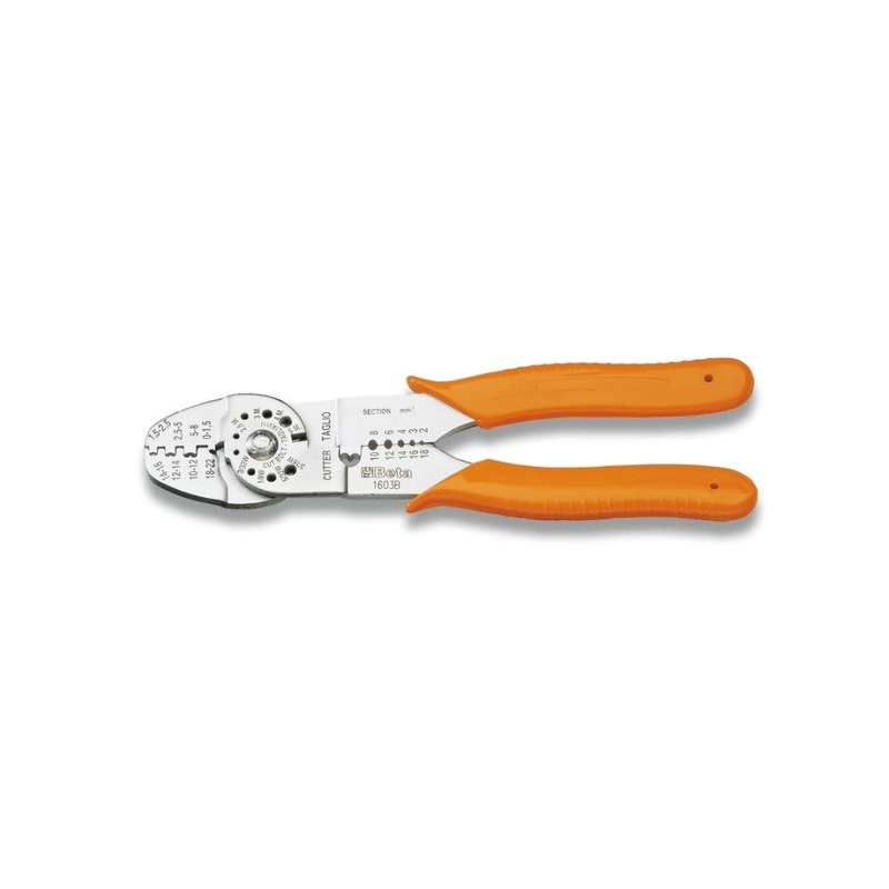 Beta Tools (Article# 1603B) Crimping Plier for Non-Insulated Open Terminals, Standard Model – BT 16030010