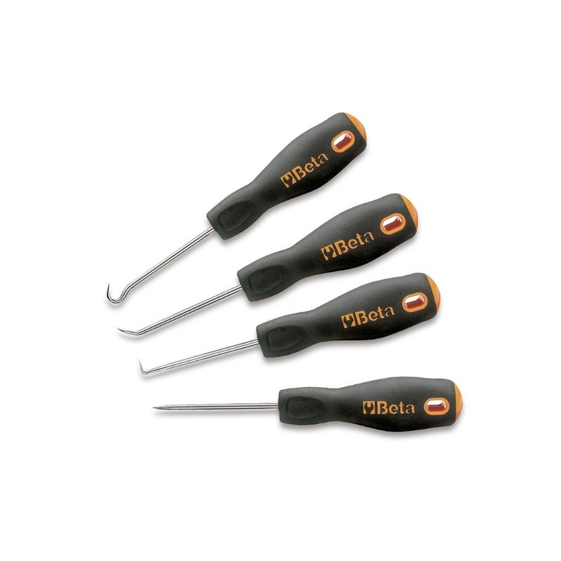 Beta Tools (Article# 1687/S4) Set of 4 Engineer’s Precision Scribers, with Handles – BT 16870150