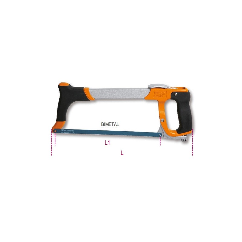 Beta Tools (Article# 1726BM) Hacksaw Frame, Quick-Change – BT 17260050