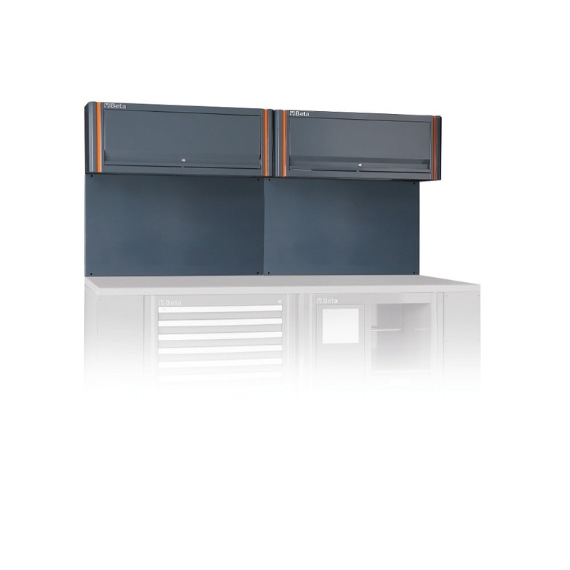 Beta Tools (Article# C55 2PM) Tool Wall System with 2 Suspended Cabinets for Workshop Equipment Combination – BT 55000301