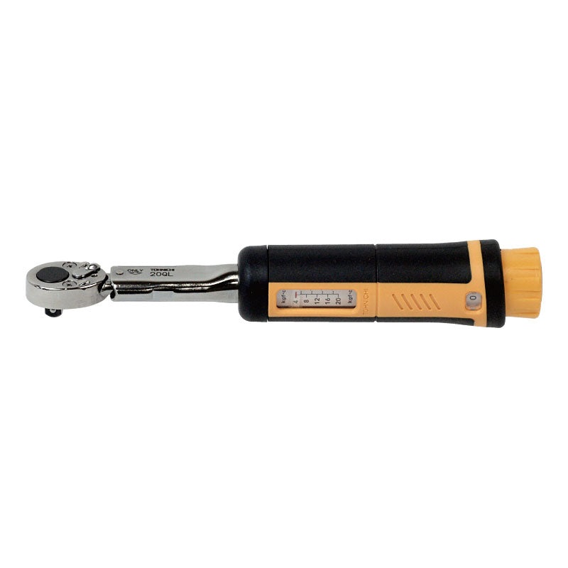Tohnichi 20QL TORQUE WRENCH Ratchet Head Type Adjustable Torque Wrench, 4-20, 0.2kgf.cm, 1/4 Square Drive Torque Wrench Head