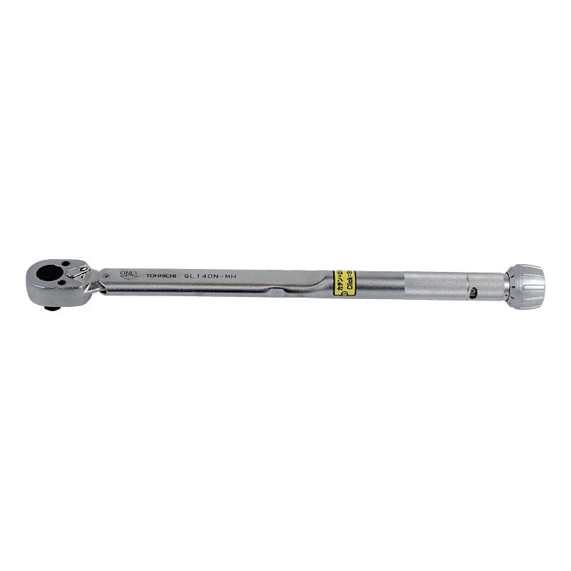 Tohnichi QL140N-MH TORQUE WRENCH Ratchet Head Type Adjustable Torque Wrench with Metal Handle, 30-140, 1N.m, 1/2 Square Drive Torque Wrench Head