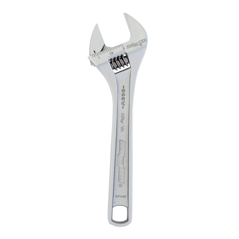 Channellock Chrome Adjustable Wrench, 8 in – CL 808W Adjustable Wrench