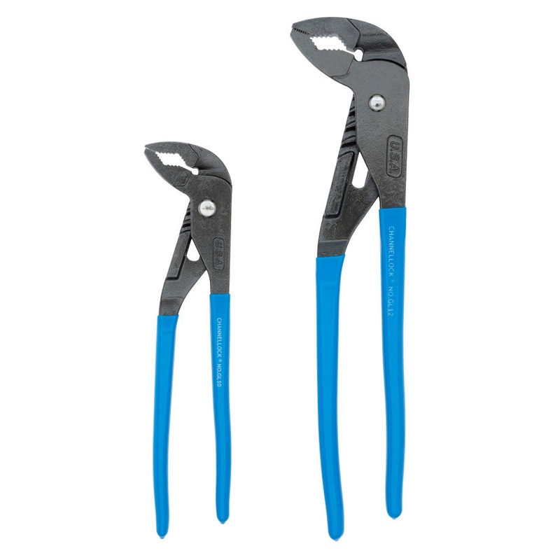 Channellock Set of 2 Griplock Tongue and Groove Pliers, 9.5 in, 12.5 in – CL GLS-1 Plier Set