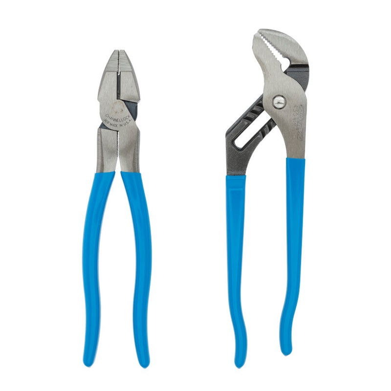 Channellock Set of 2 Linemen’s, Tongue and Groove Pliers – CL GS-10 Plier Set