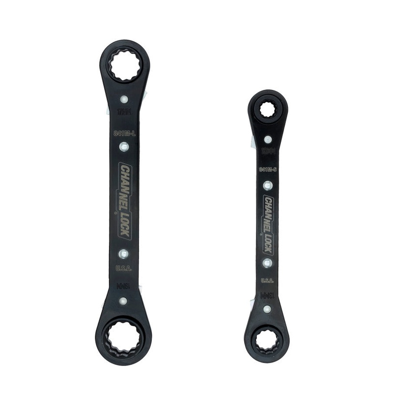 Channellock Set of 2 Metric Ratcheting Combination Wrenches – CL 841M Combination Wrench Set