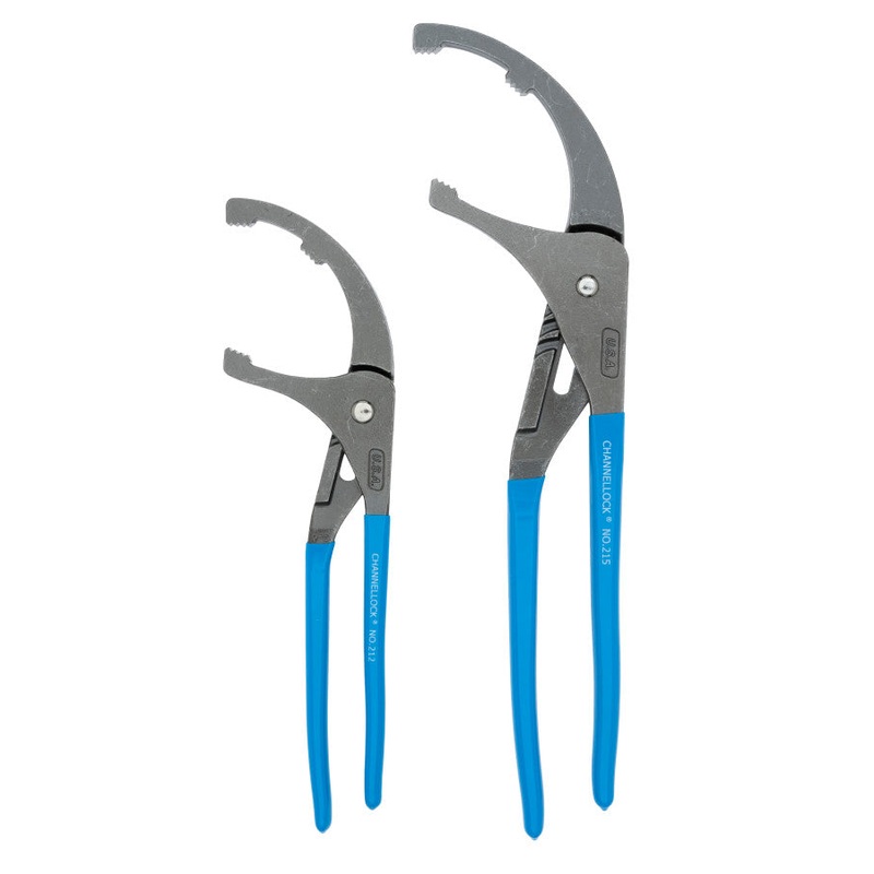 Channellock Set of 2 Oil Filter/PVC Pliers, 12 in, 15.5 in – CL OF-1 Plier Set