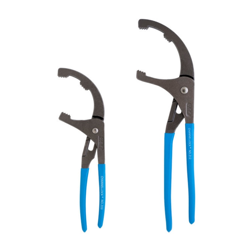Channellock Set of 2 Oil Filter/PVC Pliers, 9 in, 12 in – CL OF-2 Plier Set