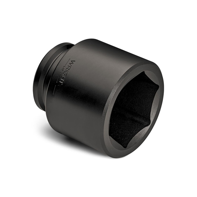 Wright Tool 1-1/2 in Drive 6-Point Standard SAE Black Oxide Impact Socket, 3-7/8 in – WT 84862 Socket