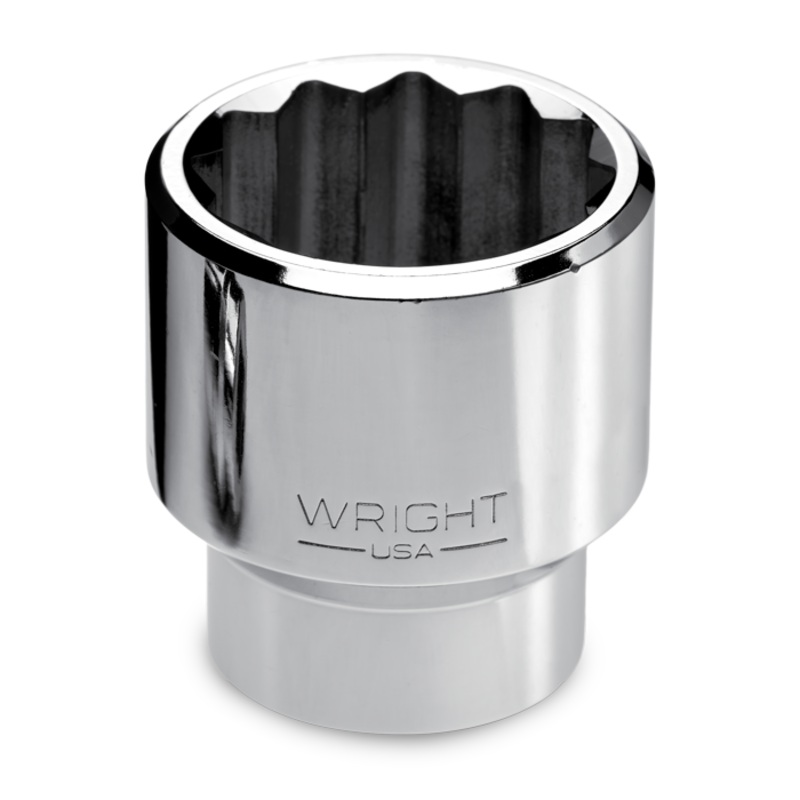 Wright Tool 1 in Drive 12-Point Standard SAE Polished Hand Socket, 3-1/2 in – WT 8199 Socket