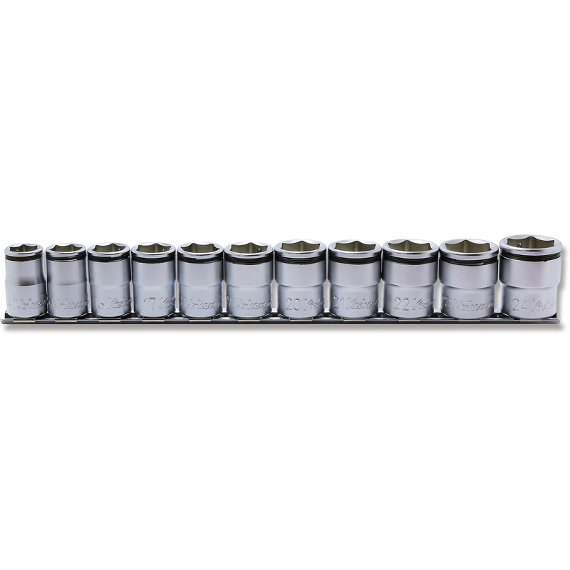 Ko-ken Tools 1/2 Sq. Dr. NUT GRIP Socket Set, – 11 Pieces. 14-24mm – RS4450M/11