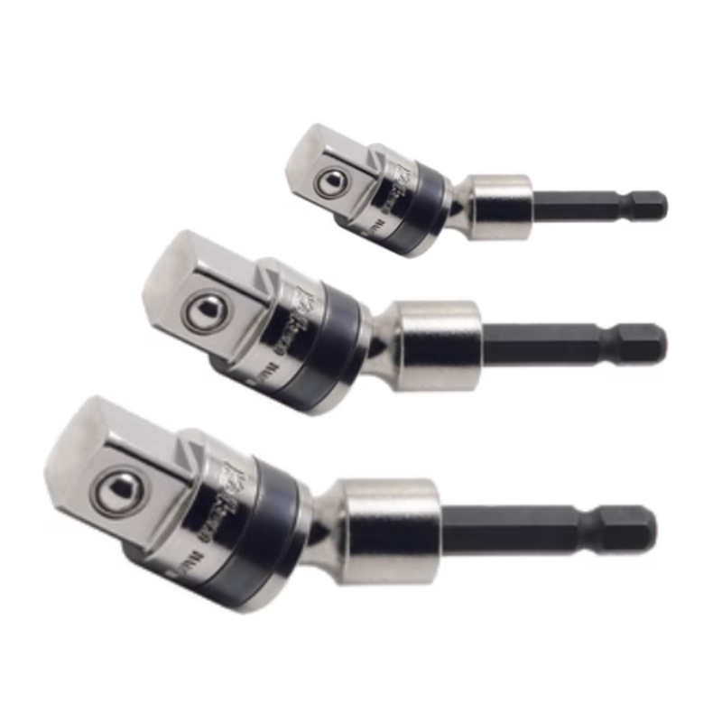 Ko-ken Tools 1/4 Hex Dr. Universal Adaptors 1/4, 1/2, 3/8 Square Dr. – 3 pieces