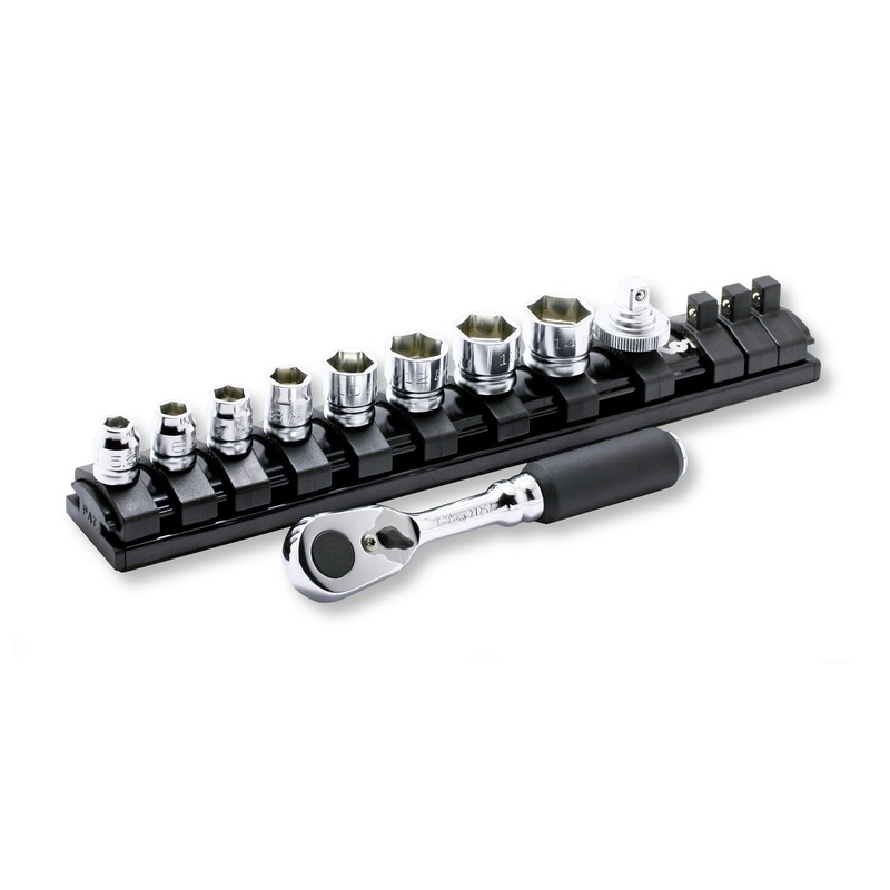 Ko-ken Tools 1/4 Sq. Dr. 10 Piece Z-Series 72 Tooth Ratchet, 6-Point Socket Set 5.5-14mm