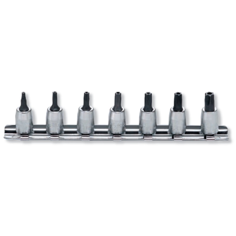 Ko-ken Tools 1/4 Sq. Dr. 7 Piece Tamper-Resistant TORX Socket Set T10H-T40H