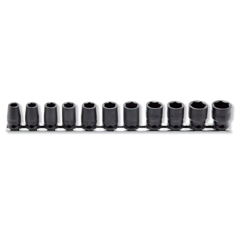 Ko-ken Tools 3/8 Sq. Dr. 11 Piece Metric Impact 6 point Socket Set 8-19mm