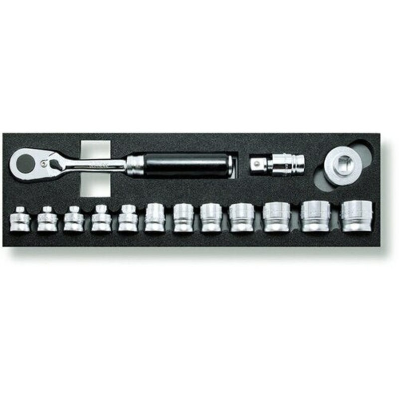 Ko-ken Tools 3/8 Sq. Dr. 15 Piece Z-Series 6-Point Metric Socket Set 5.5-22mm